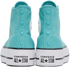 Converse Blue Chuck Taylor All Star Lift Platform Stars Sneakers