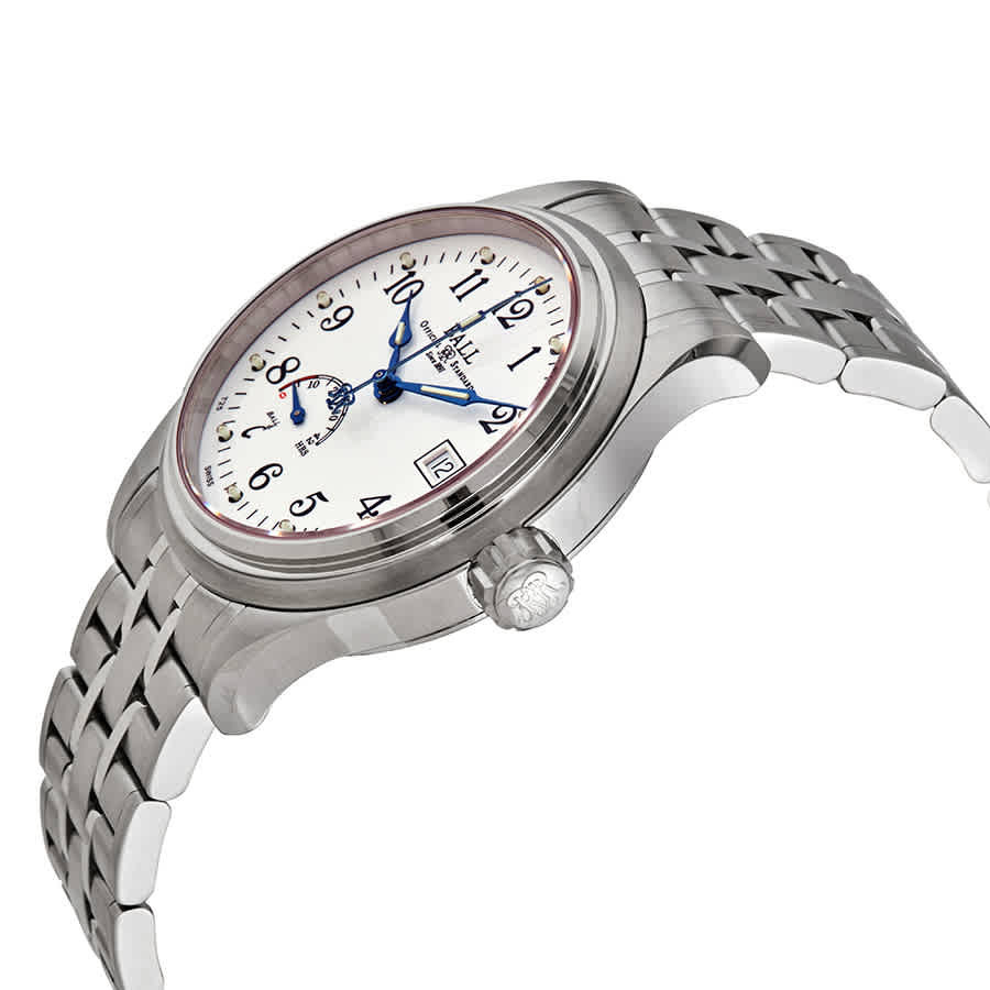 Ball Trainmaster Automatic White Dial Mens Watch NM1056D-S1J-WH