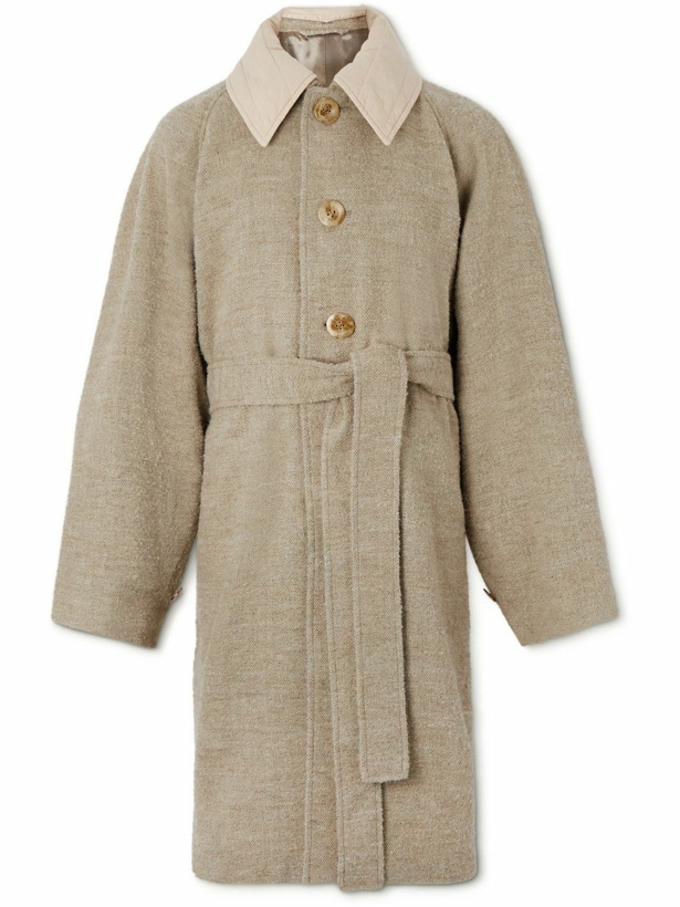 Photo: Acne Studios - Belted Linen-Blend Coat - Neutrals