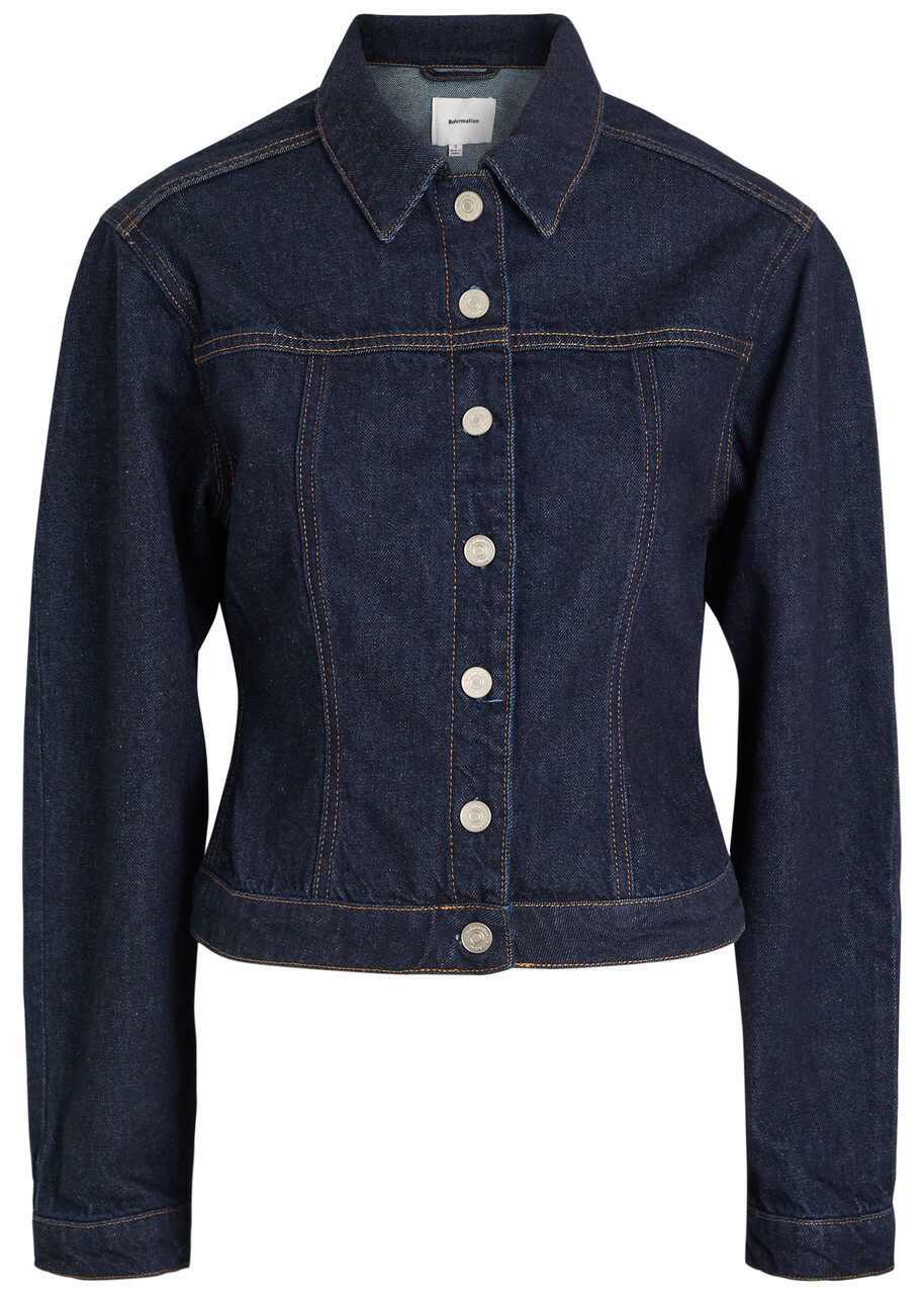 Reformation Knightly Panelled Denim Jacket Blue