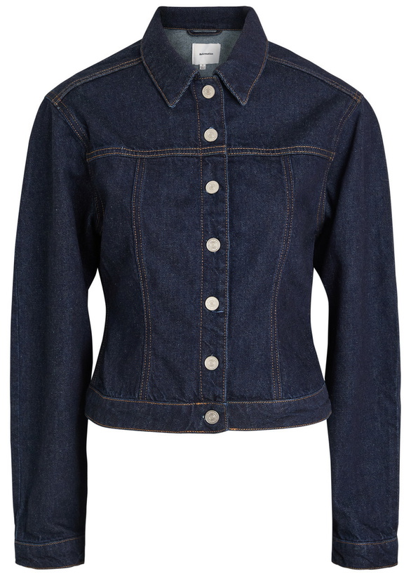 Photo: Reformation Knightly Panelled Denim Jacket Blue
