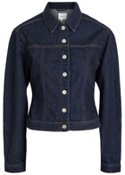 Reformation Knightly Panelled Denim Jacket Blue