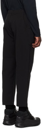 Goldwin Black One Tuck Tapered Trousers