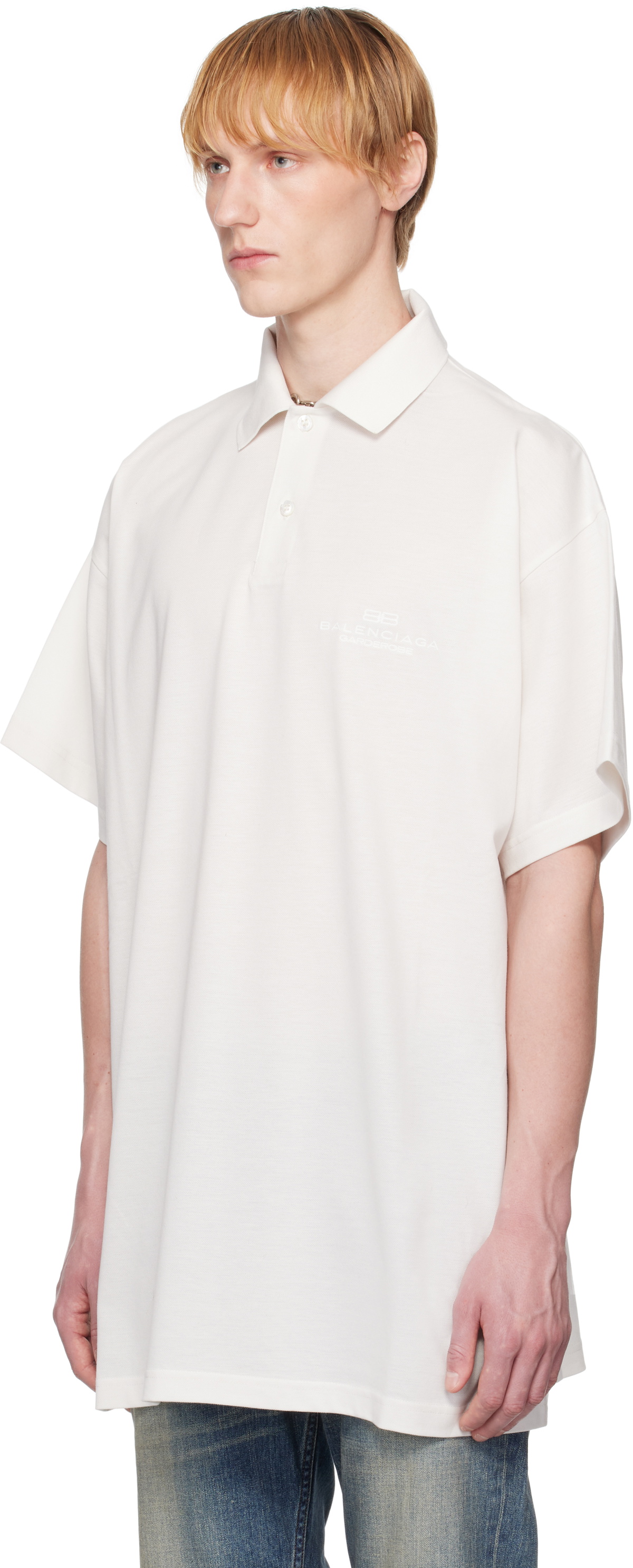 メンズウェア #NAGG BB SHIRTS JKT WHITE Balenciaga White BB Garderobe Polo Balenciaga