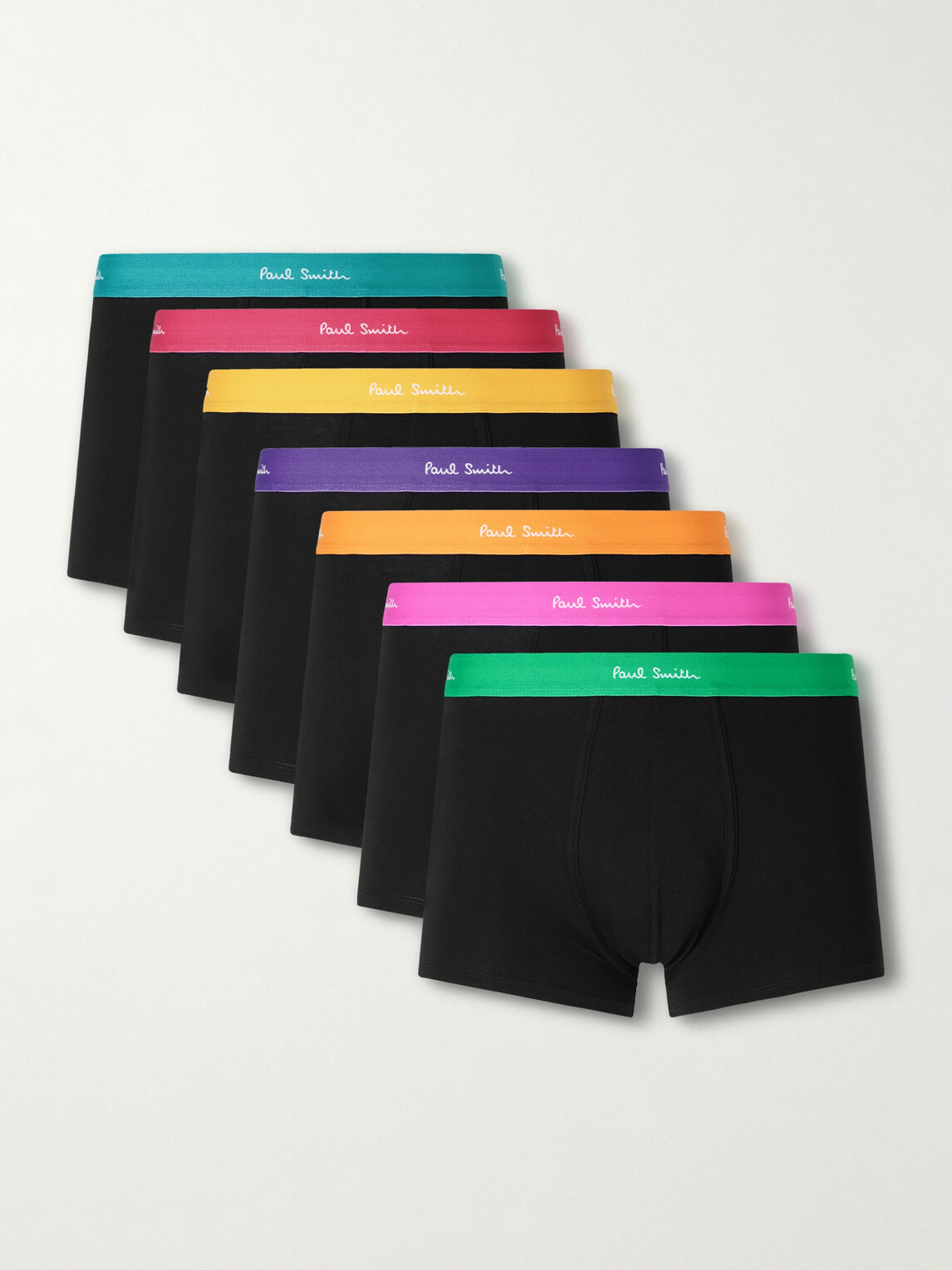 Paul Smith - Seven-Pack Stretch Organic Cotton-Jersey Boxer Briefs - Multi