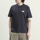 NN07 Men's Adam Twin Needle Embroidered T-Shirt in Deep Navy