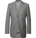 TOM FORD - Grey O'Connor Slim-Fit Super 110s Wool-Sharkskin Suit Jacket - Gray