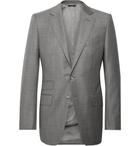 TOM FORD - Grey O'Connor Slim-Fit Super 110s Wool-Sharkskin Suit Jacket - Gray