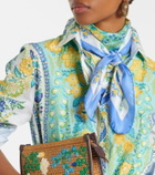 Etro Floral silk twill scarf