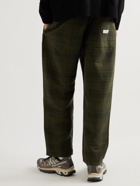 WTAPS - Seagull Tapered Cropped Checked Cotton-Dobby Drawstring Trousers - Unknown