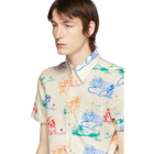 Gucci Off-White and Multicolor Disney Edition Mouse Short Sleeve Shirt