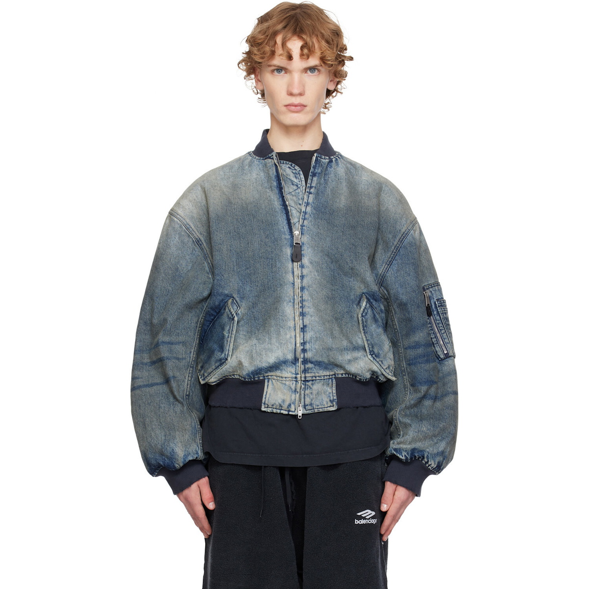 Balenciaga Black Steroid Bomber Jacket Balenciaga