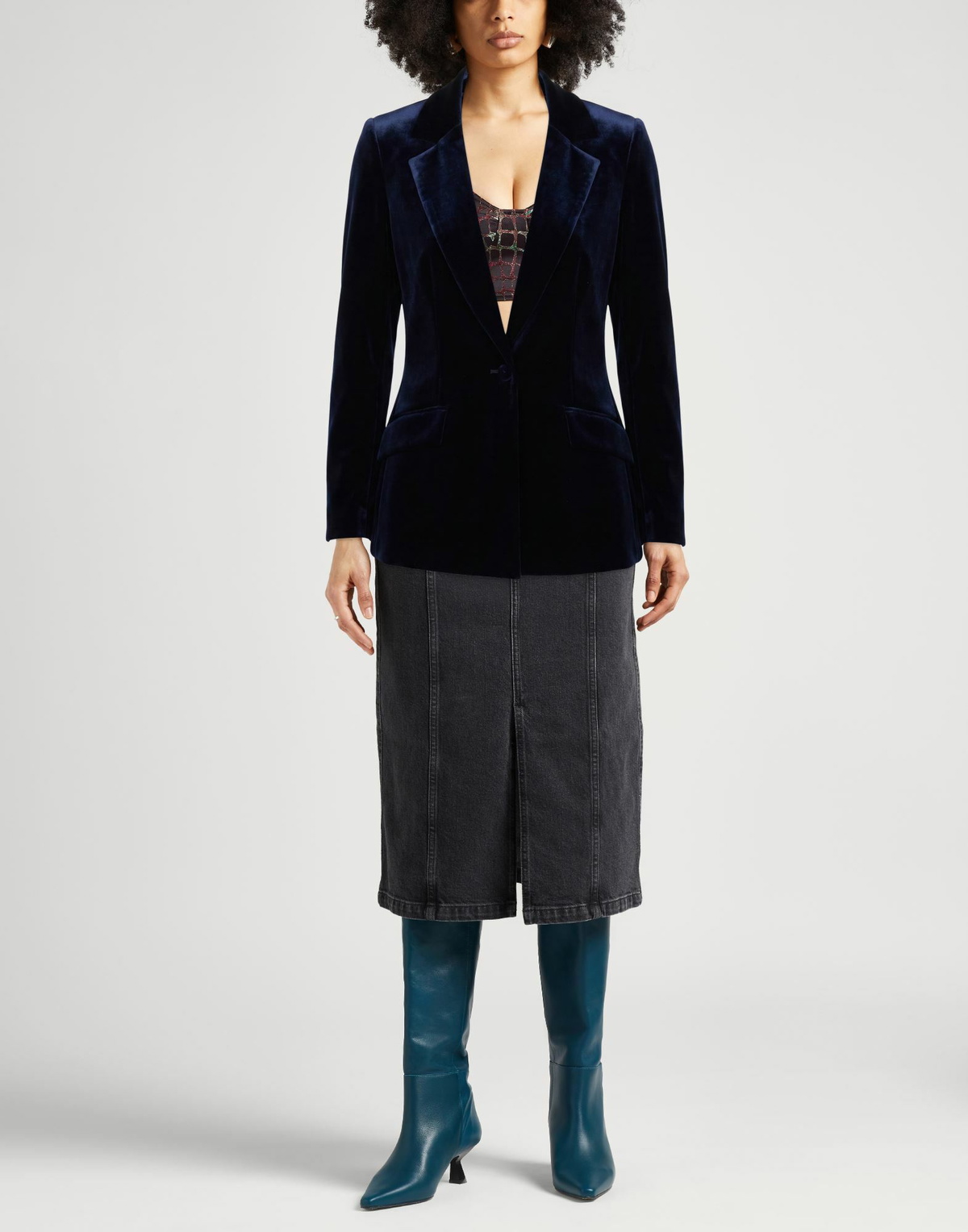 Chiara Boni La Petite Robe Womens Blazer Midnight in Blue