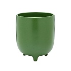 The Conran Shop Piede Footed Speckle Plant Pot in Green
