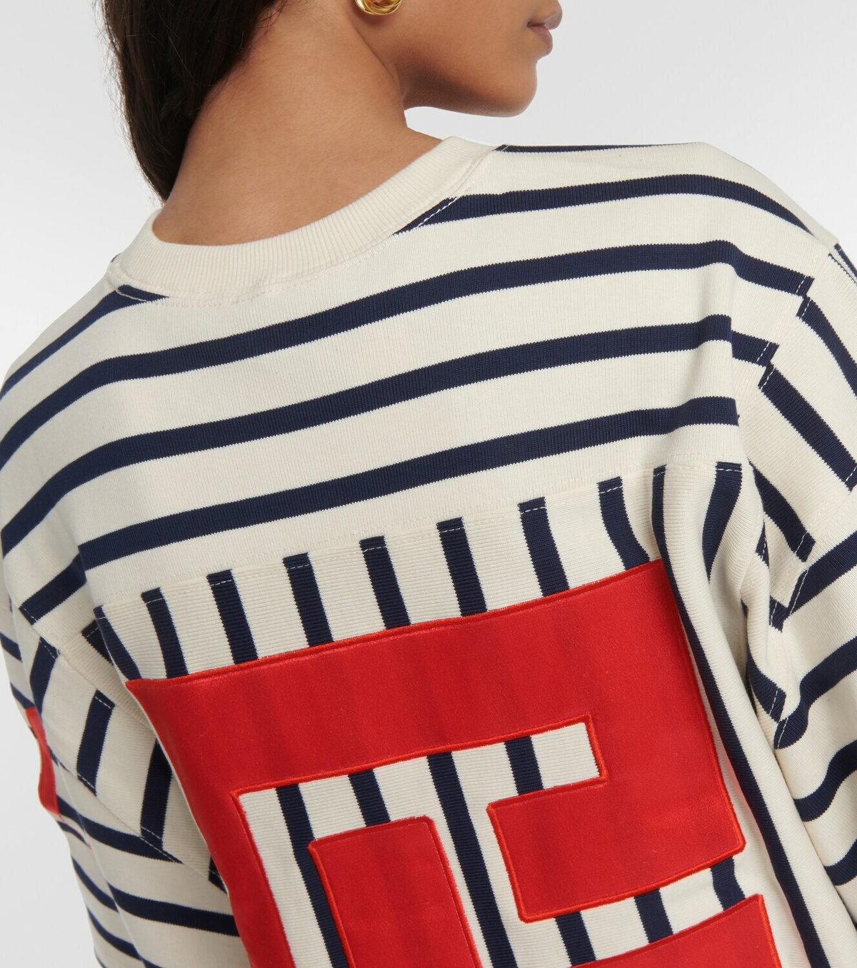 Tシャツ・カットソー BALMAIN STRIPED BASEBALL T-SHIRT Striped Balmain Baseball T-shirt - Women | BALMAIN