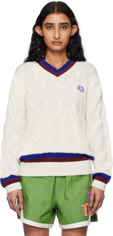 Photo: Bode White Tennis Sweater