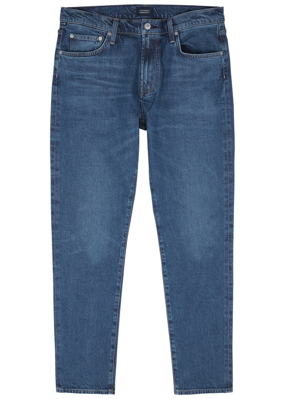 Photo: Citizens OF Humanity London Slim Tapered-leg Jeans Dark Blue