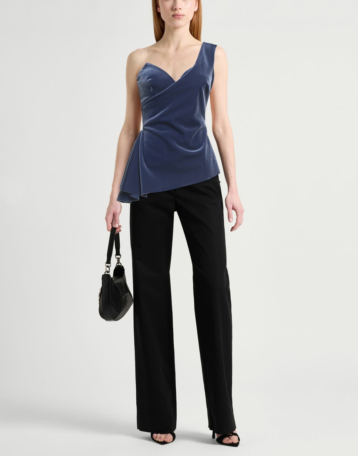 Chiara Boni La Petite Robe Womens Top Slate in Blue