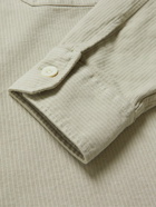 Mr P. - Garment-Dyed Ribbed Cotton Shirt - Neutrals