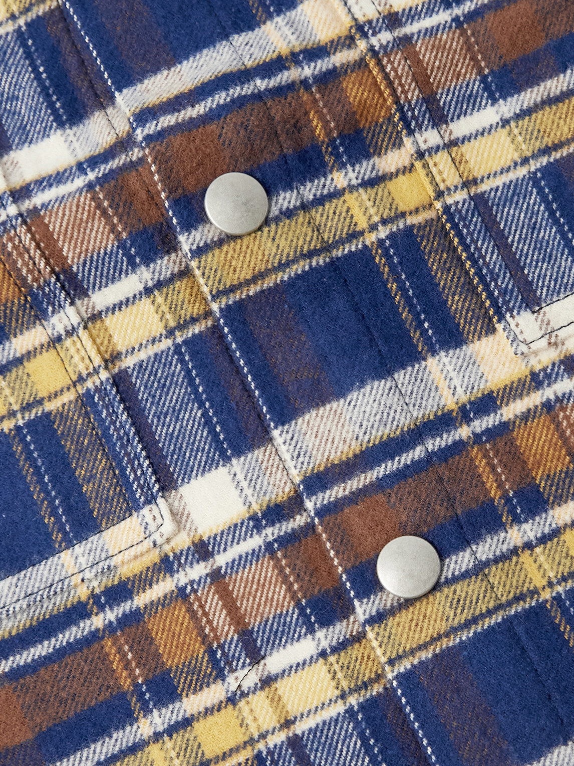 DRKSHDW by Rick Owens - Checked Cotton-Flannel Overshirt - Blue