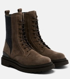 Brunello Cucinelli Monili suede lace-up boots