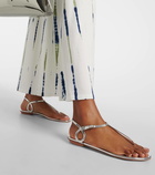 Aquazzura Almost Bare metallic thong sandals