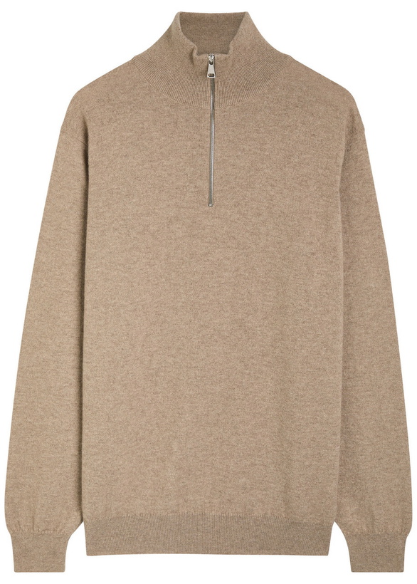 Photo: Begg & CO Heriot Half-zip Cashmere Jumper Brown