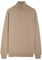 Begg & CO Heriot Half-zip Cashmere Jumper Brown
