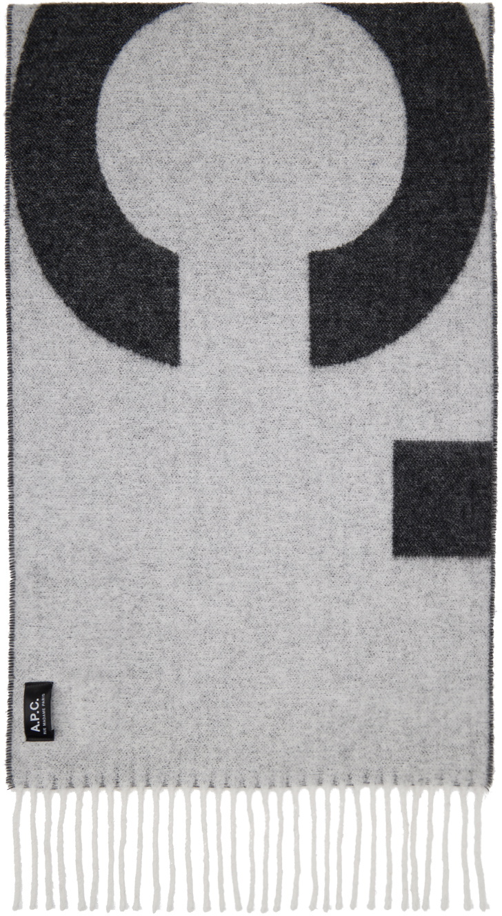 A.P.C. Gray Malo Scarf