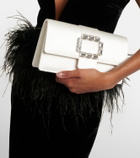 Manolo Blahnik Maycapjou embellished satin clutch