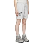 C2H4 Grey My Own Private Planet Patched Ruin Sweat Shorts