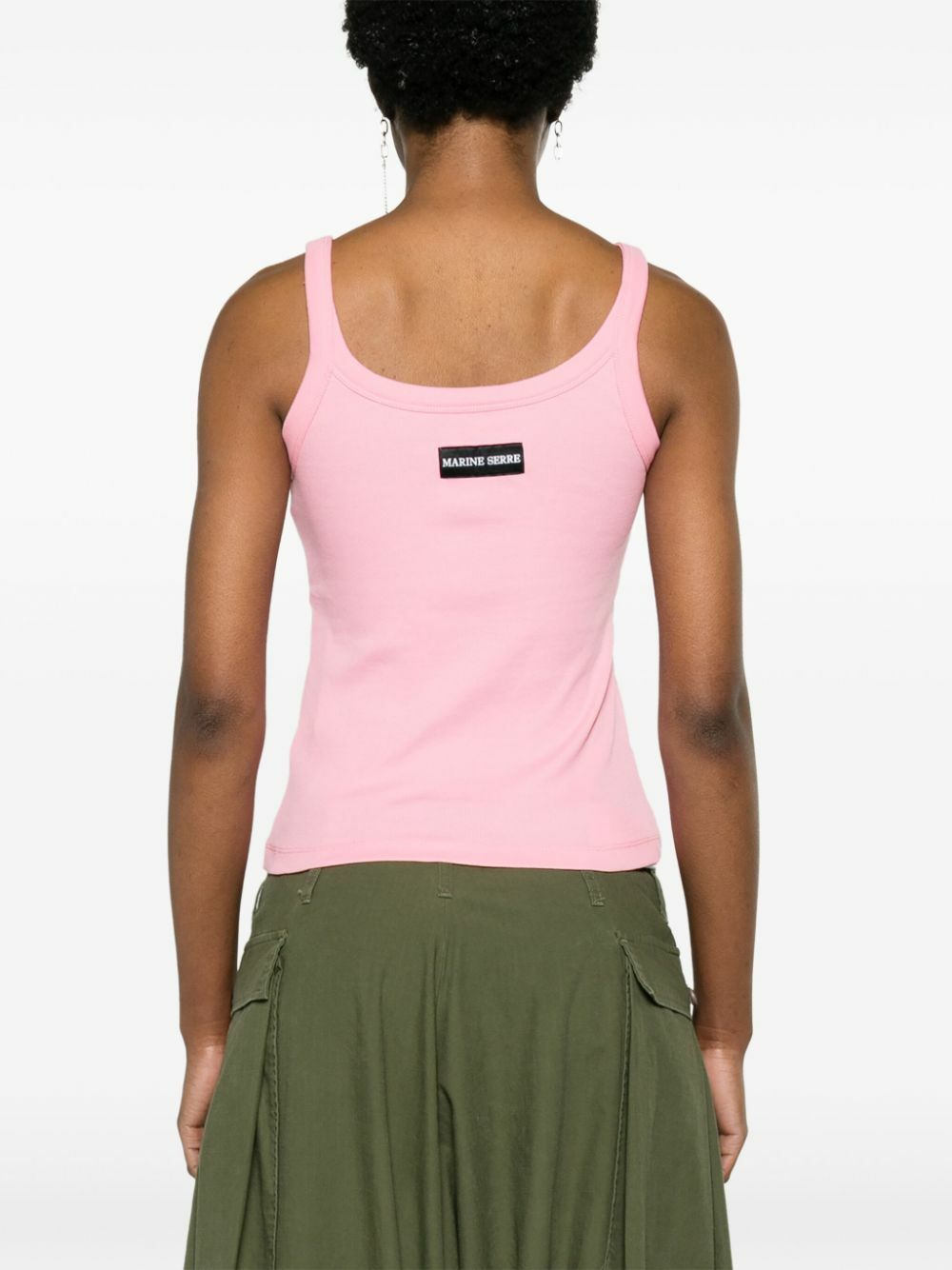 Marine Serre ピンクタンクトップ Marine Serre Pink Embroidered Tank Top Marine Serre