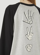 Stone Paper Scissors Raglan T-Shirt in Grey