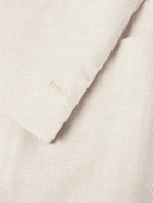 Eleventy - Stretch Linen, Wool and Silk-Blend Suit Jacket - Neutrals
