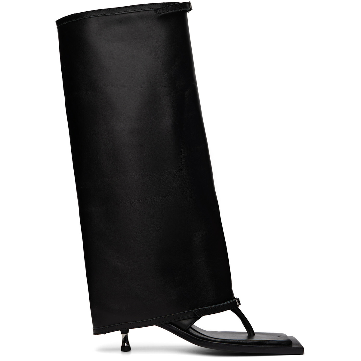 FIDAN NOVRUZOVA Black Kaia Stiletto Heel Sandal Tall Boots