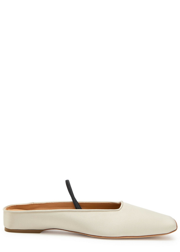 Photo: Calvin Klein Kate Silk-satin Slingback Ballet Flats Ivory