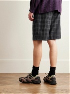 Our Legacy - Straight-Leg Checked Woven Shorts - Gray