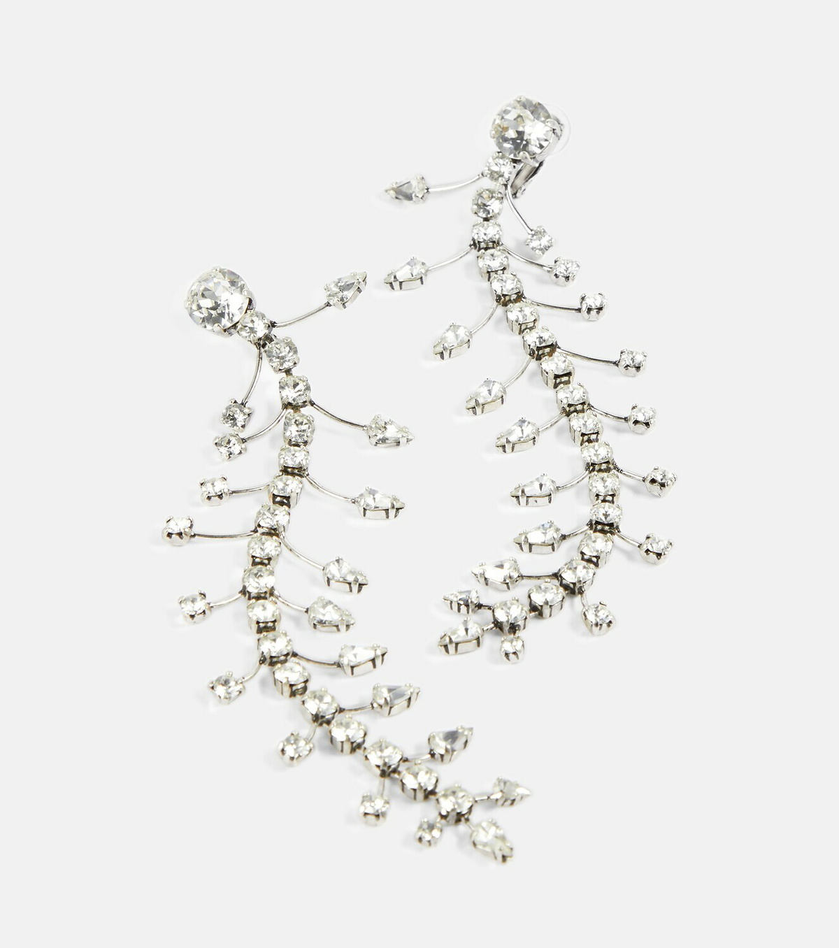 イヤリング Saint Laurent Earrings Single YSL rhinestone-embellished earring in gold - Saint