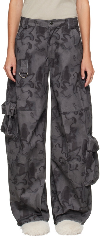 Photo: Collina Strada Gray & Black Lawn Cargo Pants