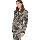 Dries Van Noten Multicolor Wool Floral Double-Breasted Blazer