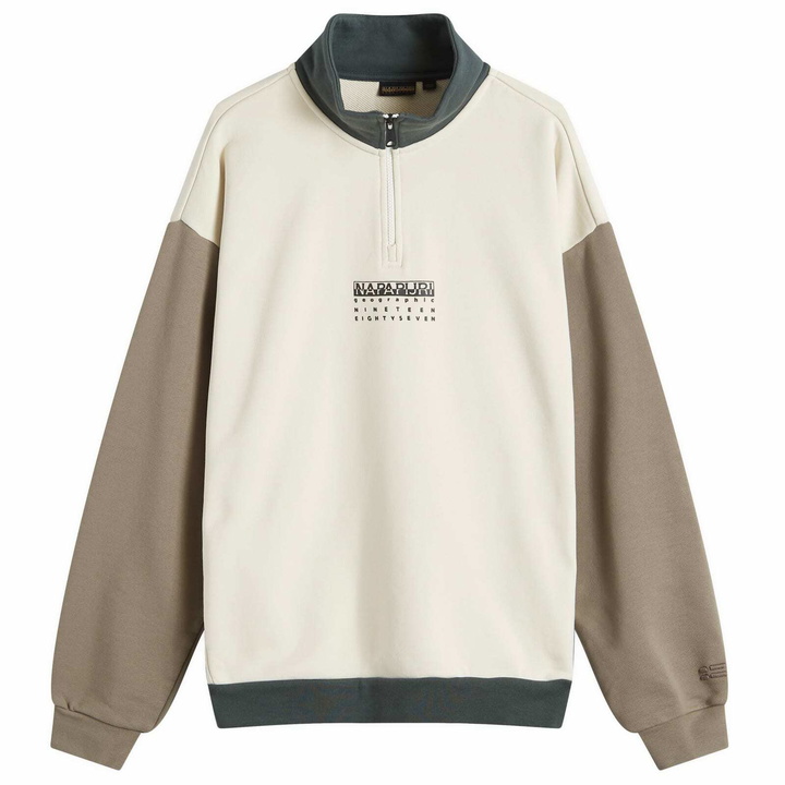 Photo: Napapijri Men's Premium 1987 Half Zip Sweatshirt in Colour Block