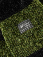 Raf Simons - Striped Metallic Ribbed-Knit Sweater - Black