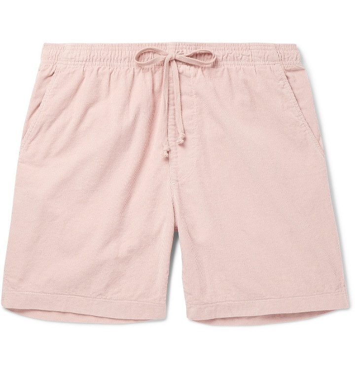 Photo: Save Khaki United - Easy Slim-Fit Cotton-Corduroy Drawstring Shorts - Pink