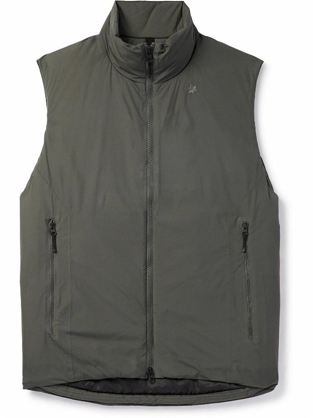 Photo: Goldwin - Logo-Embroidered Padded 2L GORE-TEX® Gilet - Green