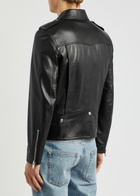 Saint Laurent Leather Biker Jacket Black