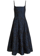 Sister Jane Maison Gem Crystal-embellished Cloqué Midi Dress Navy