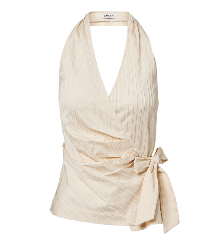 Photo: Simkhai Bria striped halterneck top