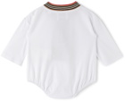 Burberry Baby White Vintage Check Bodysuit