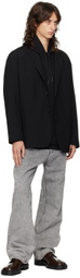 N.Hoolywood Black Drawstring Hoodie