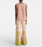 La DoubleJ Floral silk twill palazzo pants